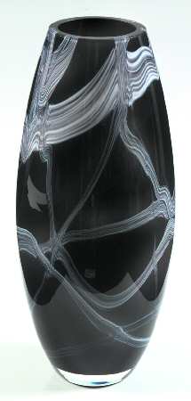 Marble Collection 11" Large Teardrop Vase-Jet - Boxed