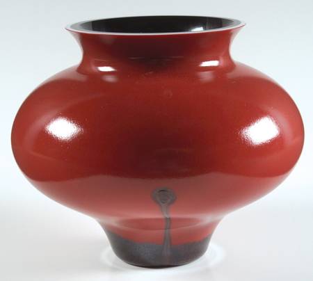 Ebony Collection 6" Tulip Vase-Flame - Boxed