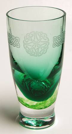 Celtic Myths Collection 6" Snowdrop Vase-Green - Boxed