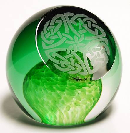Celtic Myths Collection Paperweight-Green - Boxed