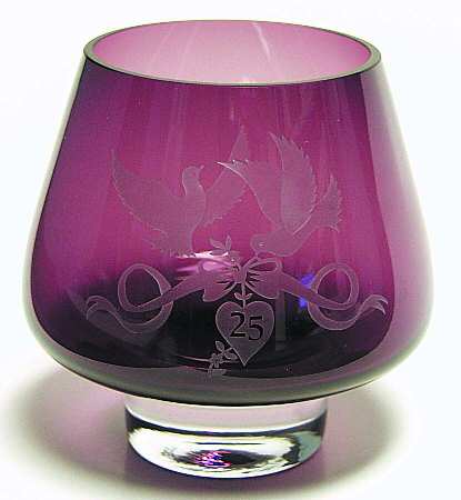 Occasions & Celebration Collection 6" 25th Anniversary Bowl-Heather - Boxed