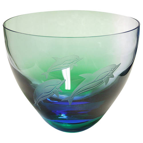 Caithness Giftware Spirit Of The Sea Dolphin High Bowl - Boxed