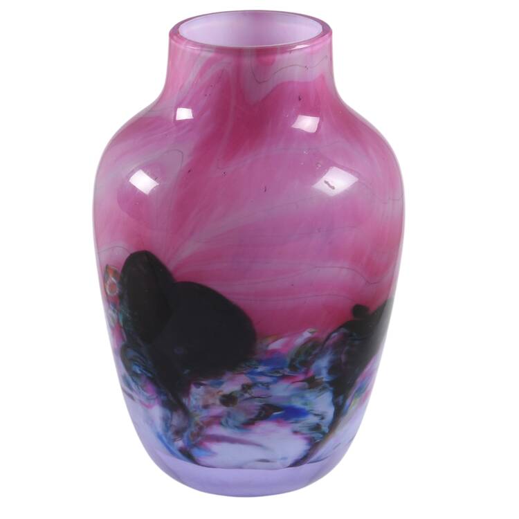 Caithness Giftware 4" Pink Cadenza Hearts Vase - No Box
