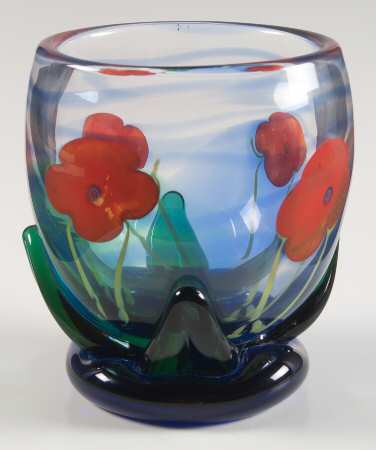 Caithness Giftware Large Round Bowl-Poppy - Boxed