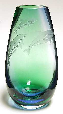 Caithness Giftware Spirit Of The Sea Dolphin Posey Vase - Boxed