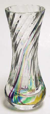 Flamenco Collection 5 3/4" Small Flared Vase-Rainbow - Boxed