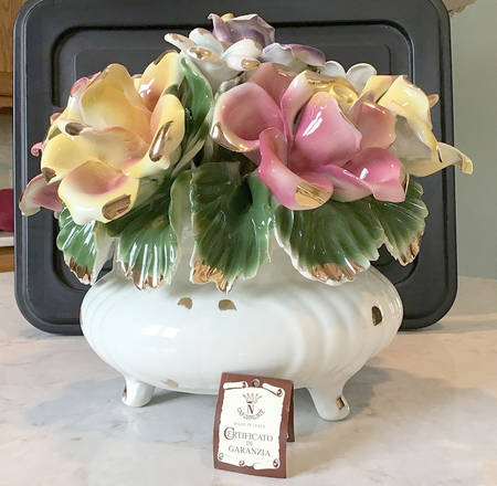 Capodimonte Giftware Floral Urn - No Box
