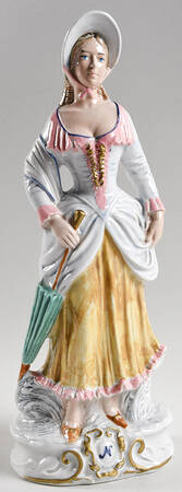 Capodimonte Giftware Women With Parasol - No Box