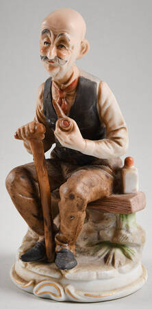 Capodimonte Giftware Old Man With Pipe - No Box