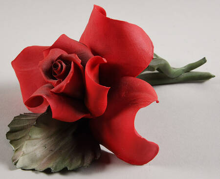 Capodimonte Giftware Red Rose - No Box