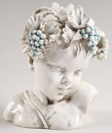 Capodimonte Giftware Child Bust With Grapes - No Box