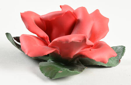 Capodimonte Giftware Single Red Rose - No Box