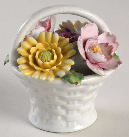 Capodimonte Giftware Floral Basket - No Box