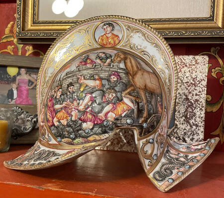 Capodimonte Giftware Trojan War Helmet - No Box