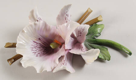 Capodimonte Giftware Orchid White&Pale Pink - No Box