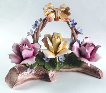 Capodimonte Giftware Floral Centerpiece - No Box