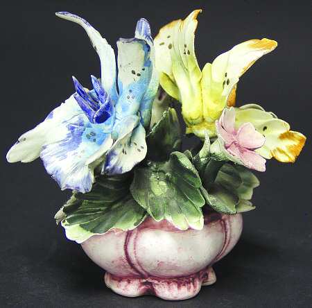 Capodimonte Giftware Cluster Of Irises - No Box