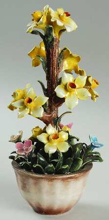Capodimonte Giftware Yellow Floral Stem - No Box