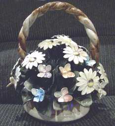 Capodimonte Giftware Basket Of Daisy - No Box
