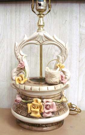 Capodimonte Giftware Lamp-Drinking Well - No Box
