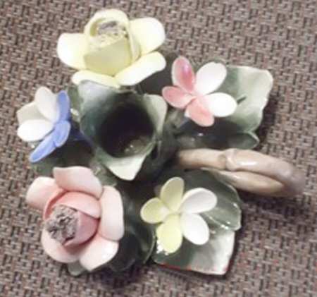 Capodimonte Giftware Floral Candle Holder - No Box
