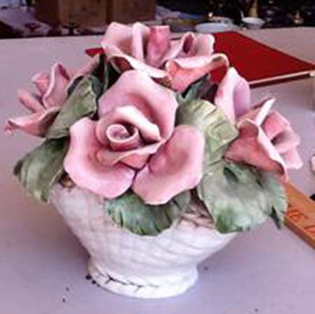 Capodimonte Giftware Pink Roses - No Box