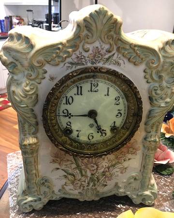 Capodimonte Giftware Floral Clock - No Box