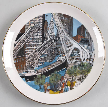 Chicago Collection Great Lakes Traffic On The Chicago River - Boxed