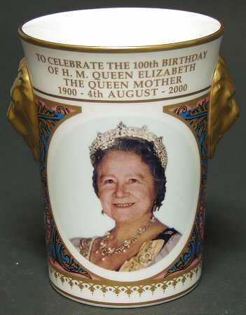 Caverswall Royalty Giftware Queen Mother's 100th Birthday Beaker - Boxed