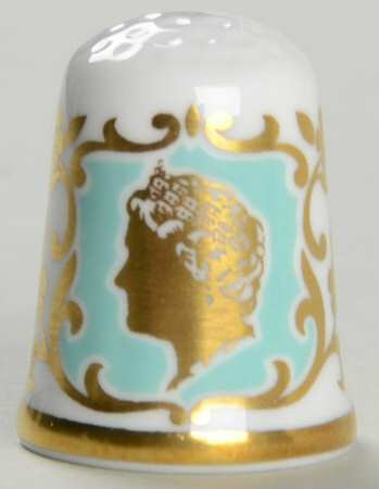 Caverswall Royalty Giftware Queen Mother-Prince William Thimble - Boxed