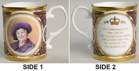 Caverswall Royalty Giftware Queen Mother Memorial Mug - No Box