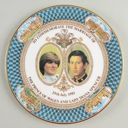 Caverswall Royalty Giftware Charles & Diana Marriage Plate - No Box