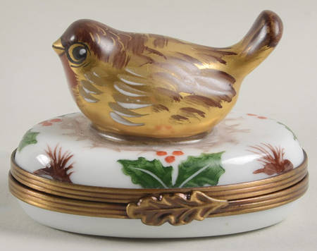 Chamart Exclusives Limoges Box Bird And Holly - No Box