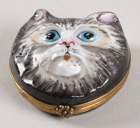 Chamart Exclusives Limoges Box Cat Face - No Box