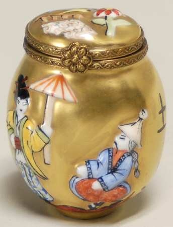 Chamart Exclusives Limoges Box Oriental Pot-Gold - Boxed