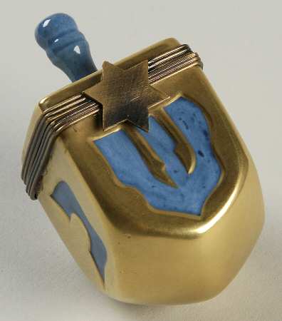 Chamart Exclusives Limoges Box Dreidel-Gold - Boxed