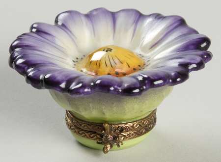 Chamart Exclusives Limoges Box Purple Daisy - Boxed