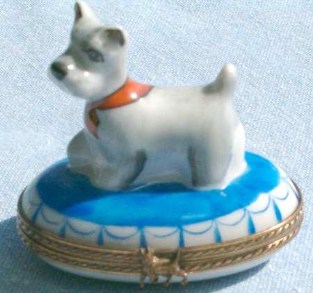 Chamart Exclusives Limoges Box White Terrier - Boxed