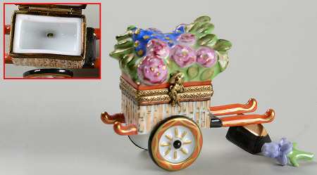 Chamart Exclusives Limoges Box Flower Cart - Boxed