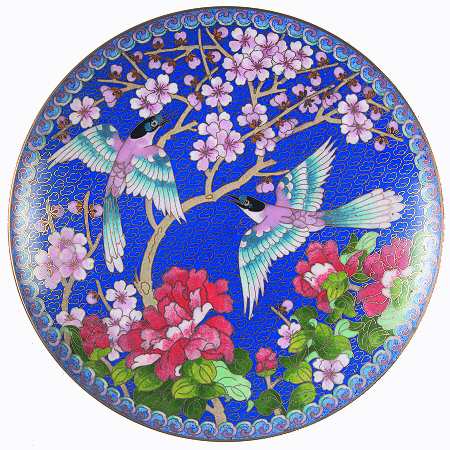 Winged Jewels-Chinese Birds & Flowers The Azure Winged Magpie - With Box