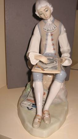 Casades Figurines Young Man Painting - With Box by Casades Porcelain