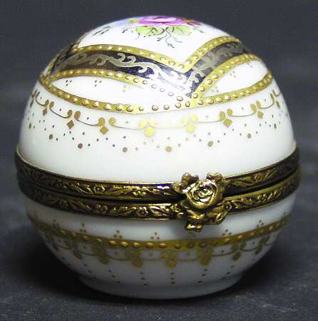 Cardinet Limoges Box Round Flower Box - Boxed