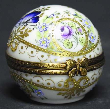 Cardinet Limoges Box Round Butterfly Box-Small - Boxed