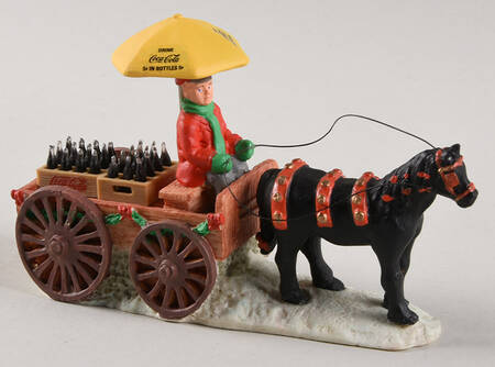 Coca-Cola Town Square Horse Drawn Wagon - Boxed