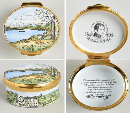Crummles & Co Enamel Boxes Lake District Tribute-Beatrix Potter - Boxed