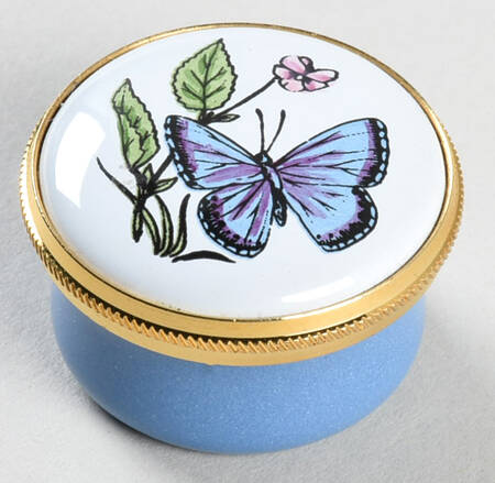 Crummles & Co Enamel Boxes Blue Butterfly - Boxed