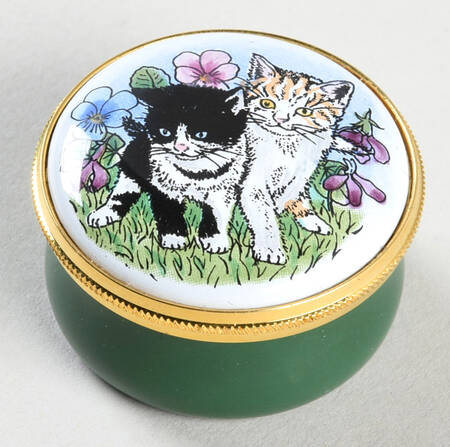 Crummles & Co Enamel Boxes Two Kittens - Boxed