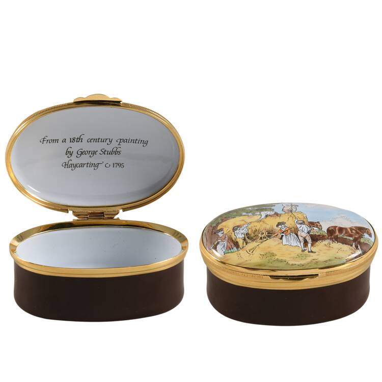 Crummles & Co Enamel Boxes Haycarting - George Stubbs - Boxed