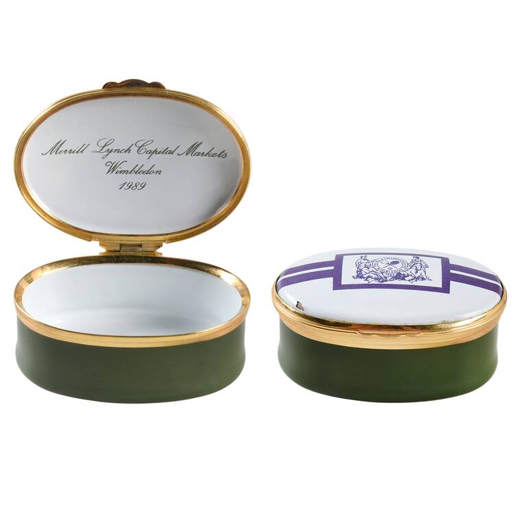Crummles & Co Enamel Boxes 103rd Wimbledon Tennis Championship - Boxed