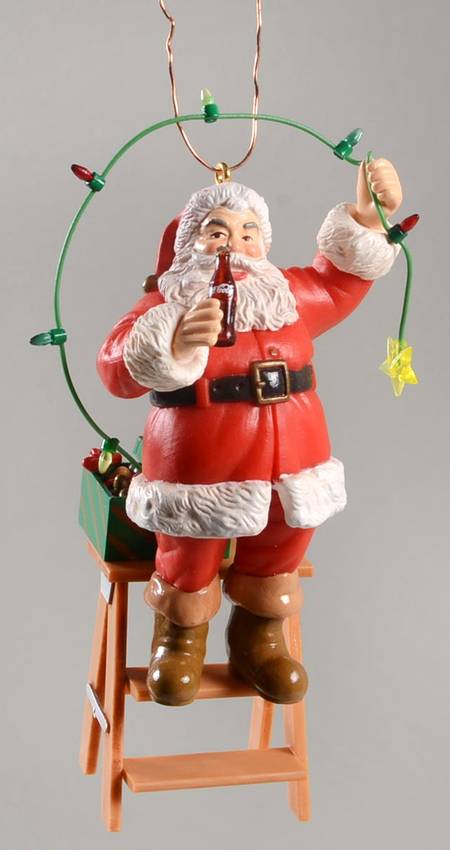 Coca-Cola Town Square Decorating The Tree-Santa On Ladder - Boxed
